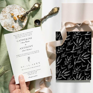 Convites Chic Católico Clássico Elegante Cristão Minimalist