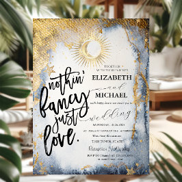 Convites Chic Celestial Sol, Lua, Estrelas Casamento