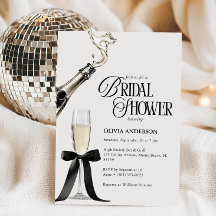 Chic Champanhe Bridal Shower Preto e Branco
