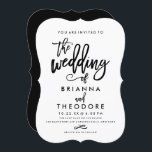 Convites Chic - Concurso de Casamento com Letra de Mão<br><div class="desc">Selecione uma forma recortada,  papel texturizado ou um papel ultra grosso para um toque e um toque especiais extras.</div>