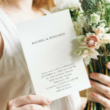 Chic de Casamento Negro e Branco Simples e Simples