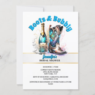 Convites Chic do shimmer-shinmer bosta de cowboy ocidental