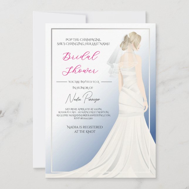 Convites Chic Dressed for the Occasion Bridal Shower Party (Frente)