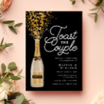 Convites Chic Elegant Champagne Festa de noivado Dourada<br><div class="desc">Chic Elegant Champagne Festa de noivado Dourada</div>