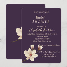 Convites Chic Elegante Magnólia Chá de Noiva