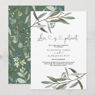 Convites Chic Eucalyptus Greenery Love é Casamento do Paci