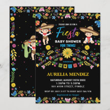 Chic Festa Mexicana Gêmeos Bebês Meninos Chuveiro