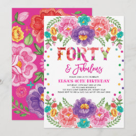 Convites Chic Fiesta Quarty e Fabulosa aniversário de 40 an
