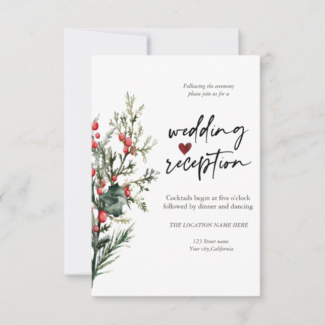 Convites Chic Flowers Recepção Oceânica (Frente)