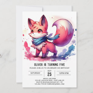 Convites Chic Fox Birthday