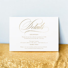 Convites Chic gold calliographic detalhes chic casamento