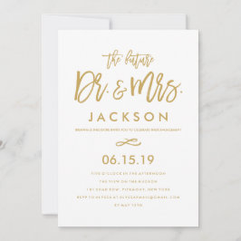 Convites Chic Hand Lettered Dr. & Sra. Festa de noivado
