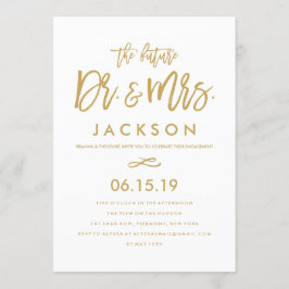 Convites Chic Hand Lettered Dr. & Sra. Festa de noivado
