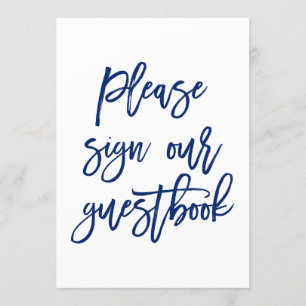Convites Chic Hand Lettered Weding Sign Our Guest Book