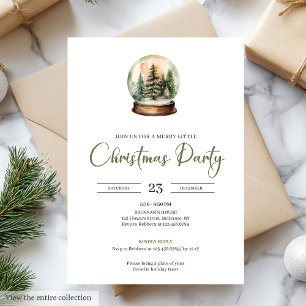 Convites Chic Hygge Escandinavo Musgo Verde Bege Natal