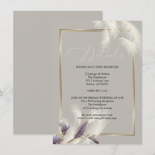 Convites Chic Ivory Pampas Grass Ametist Anthurium