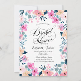 Convites Chic Jardim Flores Rosas Chá de Noiva
