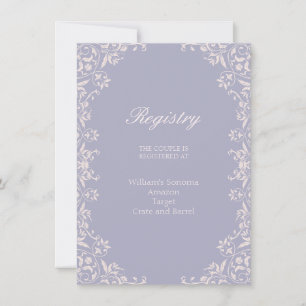 Convites Chic Light Purple Registry Enclosure Card