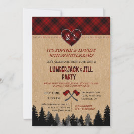 Convites Chic LumberJack e Jill Bodas 40º Aniversário 