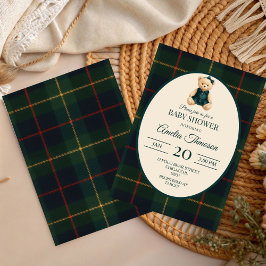 Convites Chic Luxuoso Chá da Mamãe Urso de Pelúcia