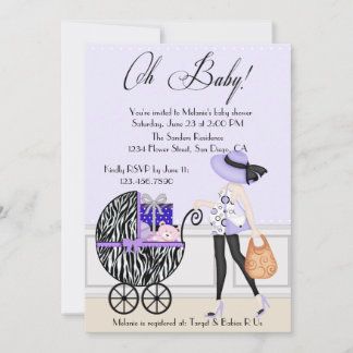 Convites Chic Mãe e Buggy com presentes