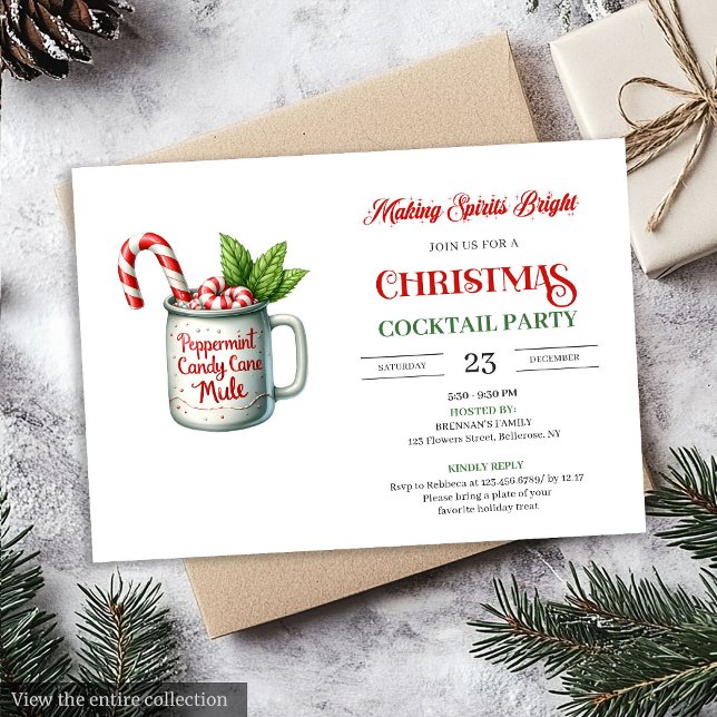 Convites Chic minimalist festive cocktails party invitation (Chic minimalist festive cocktails party invitation

)
