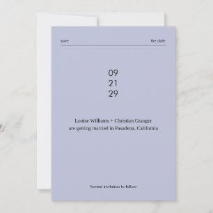 Convites Chic Minimalista Editorial Casamento Save the Date
