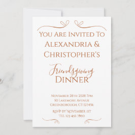 Convites Chic Mínimo de Janto de Amizade