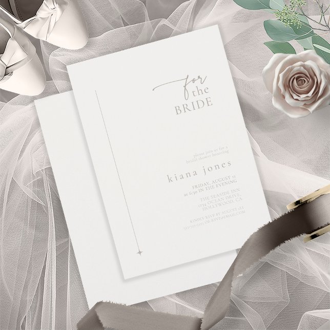 Convites Chic Neutrals Wedding Chá de panela Powder ID1020 (Criador carregado)