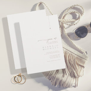 Convites Chic Neutrals Wedding Powder ID1020