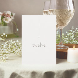 Convites Chic Neutrals Wedding Table Number Pó ID1020