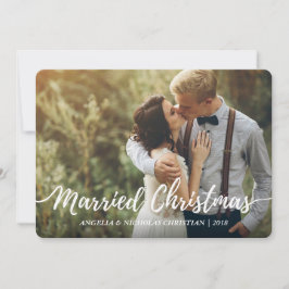 Convites Chic Newlyweds Casou com Tipografia de Natal