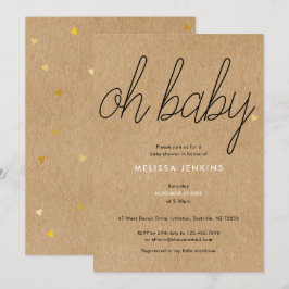 Convites Chic Oh Baby Script Churrasco de Bebê / Sprinkle R