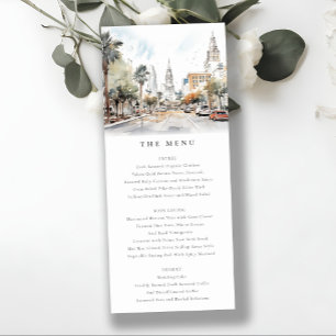 Convites Chic Orlando Florida Skyline Wedding Card