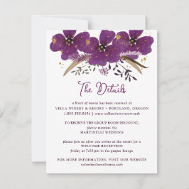 Convites Chic Purple Watercolor Flowers (Flores de Aquarela