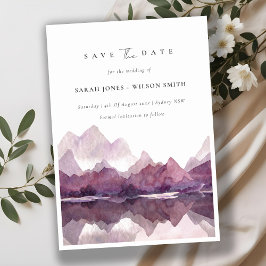 Convites Chic Purple Watercolor — Lago Mountain, Salvar A D