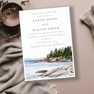 Convites Chic Rocky Pine Mountain Manhã Depois