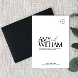 Convites Chic Simples ・ Na moda Moderno Minimalista ・ Elega
