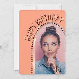 Convites Chic Simples Qualquer Foto De Arco Dourado De Rosa