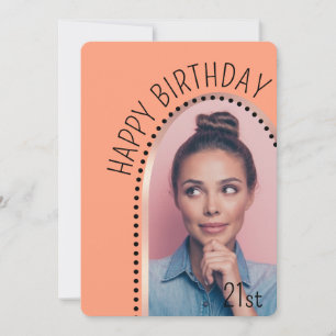 Convites Chic Simples Qualquer Foto De Arco Dourado De Rosa