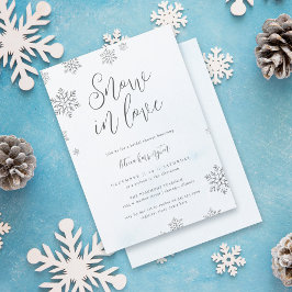Convites Chic Snowflakes Neve No Amor Chá de panela De Inve