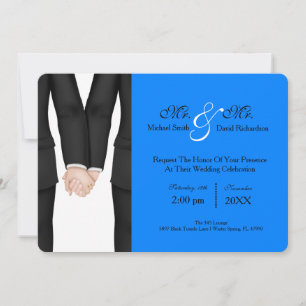 Convites Chic Sr. Celebração de Casamento de Casais & Tuxed