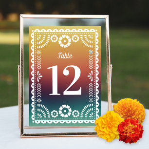 Convites Chic Sunset Papel Picado Números De Mesa De Casame