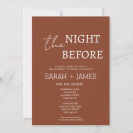 Convites Chic Terracotta na Noite Antes do Janto de Ensaio
