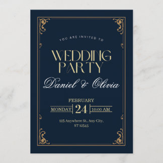 Convites Chic & Timeless Wedding Invitation – Customizable
