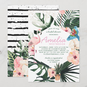 Convites Chic Tropical Chá de panela