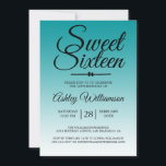Convites Chic Tropical Green Ombre Sweet 16 16º aniversário<br><div class="desc">Um design verde-chic tropical, doce convite de 16 anos. Os grisalhos brilhantes sobre um fundo branco. O texto "Doce Dezesseis" a preto é definido na escrita moderna. Elegante 16.º convite de aniversário para um doce e sexagenário glamouroso, perfeito para ela, a modista que ama padrões modernos, luxo e brilho com...</div>