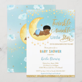 Convites Chic Twinkle Little Star African Chá de fraldas Bo