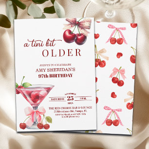 Convites Chic Um Tini Bit Mais Velha Martini de Cereja Aniv