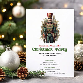 Convites Chic Victorian Christmas Nutcracker Party Invites